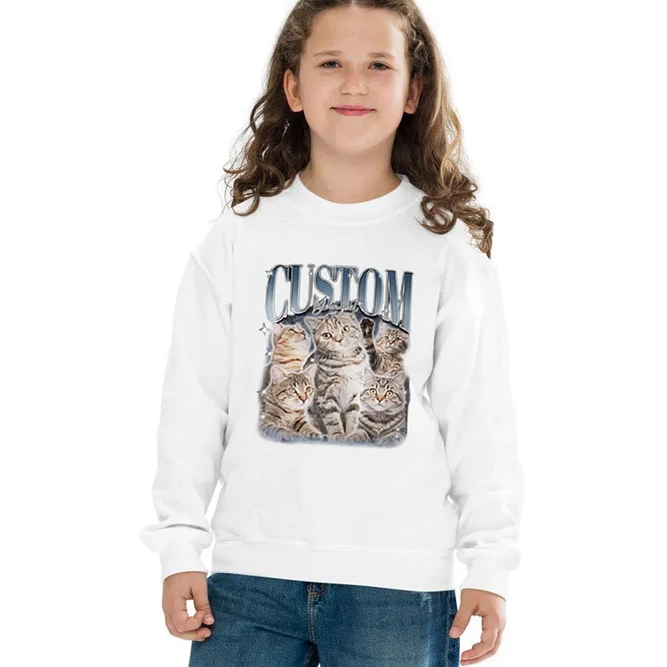 Custom Printing Vintage Hip Hop Vintage Pet Sweatshirt T-shirt For Kid Children