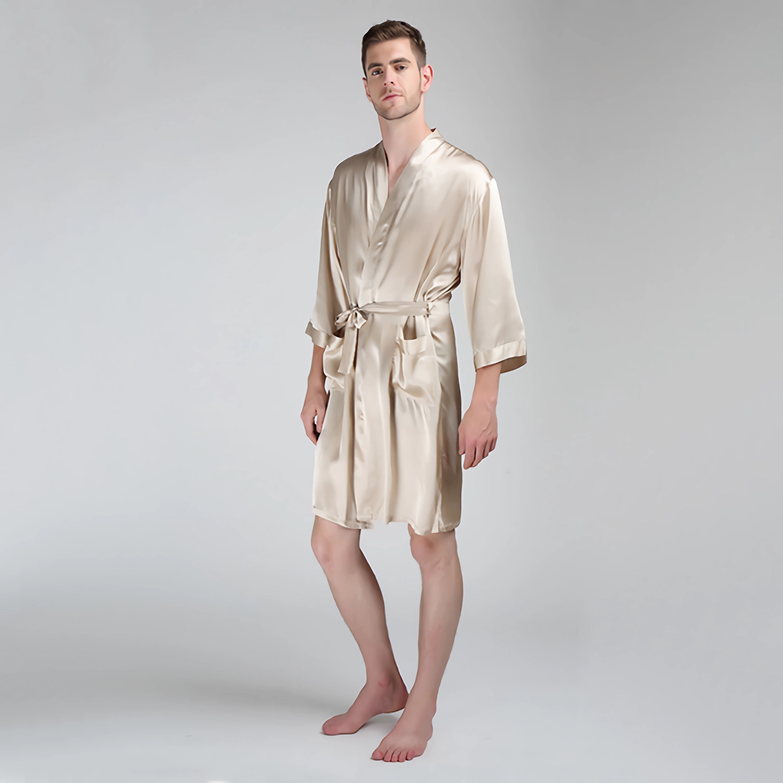 22 Momme Silk Robe For Men Luxury Glorious Style REAL SILK LIFE
