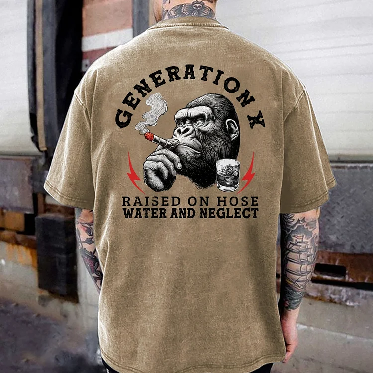 Generation X  Raised On Hose Water And Neglect  Washed T-shirt