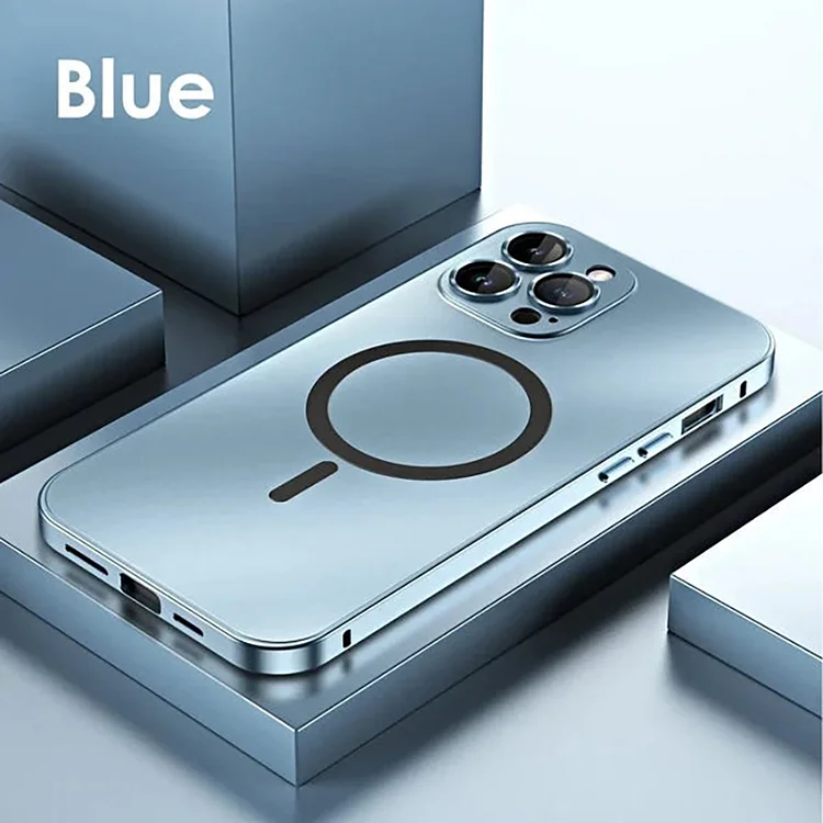 Wireless Charging Aluminium Frame Magnetic Case For iPhone