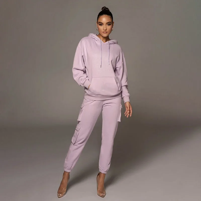 Sweatshirt And Track Pants Set For Women