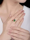 2.5ct Natural Green Tourmaline Halo Ring