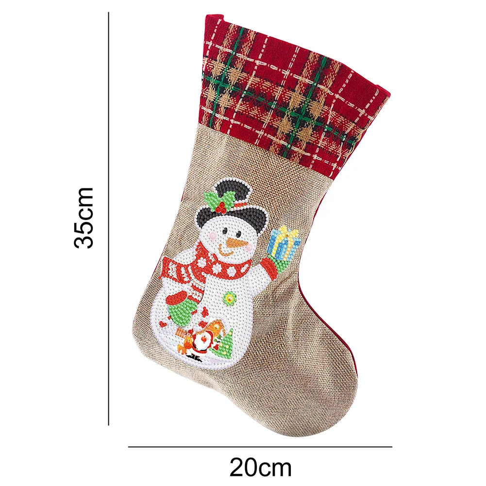 DIY Diamond Painting Christmas Socks