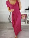 Flexible Neck Designed Bandage Maxi Dress
