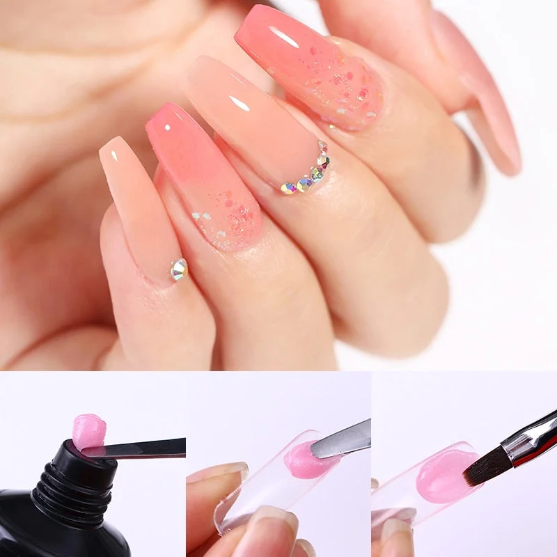 Quick Building Nail Mold Tips Nail Dual Forms Finger Extension Nail Art UV Extend Gel  Nail Extension Tool-Nail Inspo