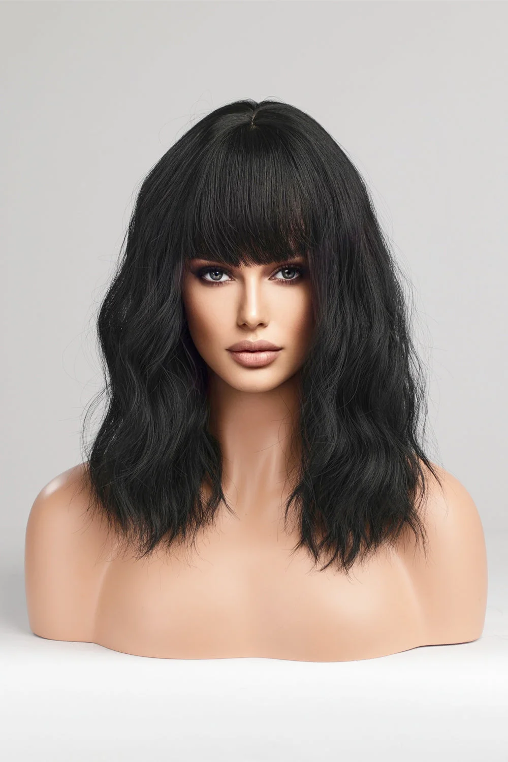 Back to school Mid-Length Wave Synthetic Wigs 12''