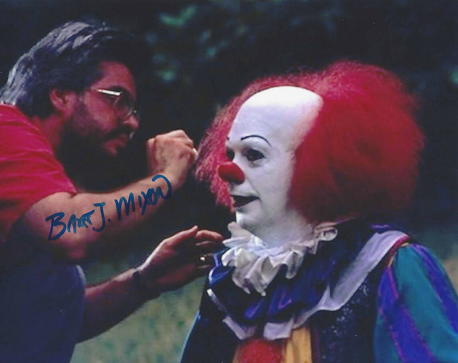 BART MIXON SPECIAL EFFECTS MAKE-UP ARTIST SIGNED 'IT' PENNYWISE 8X10 Photo Poster painting B COA