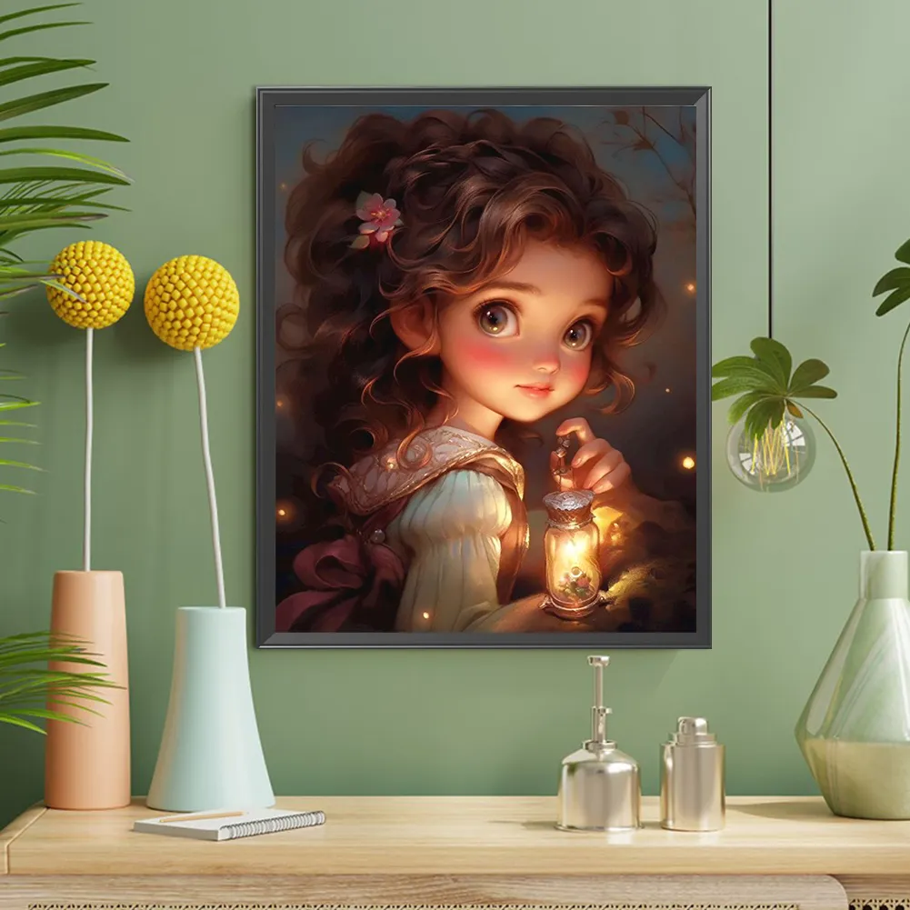 Full Round Diamond Painting 40*50cm - Sweet Girl