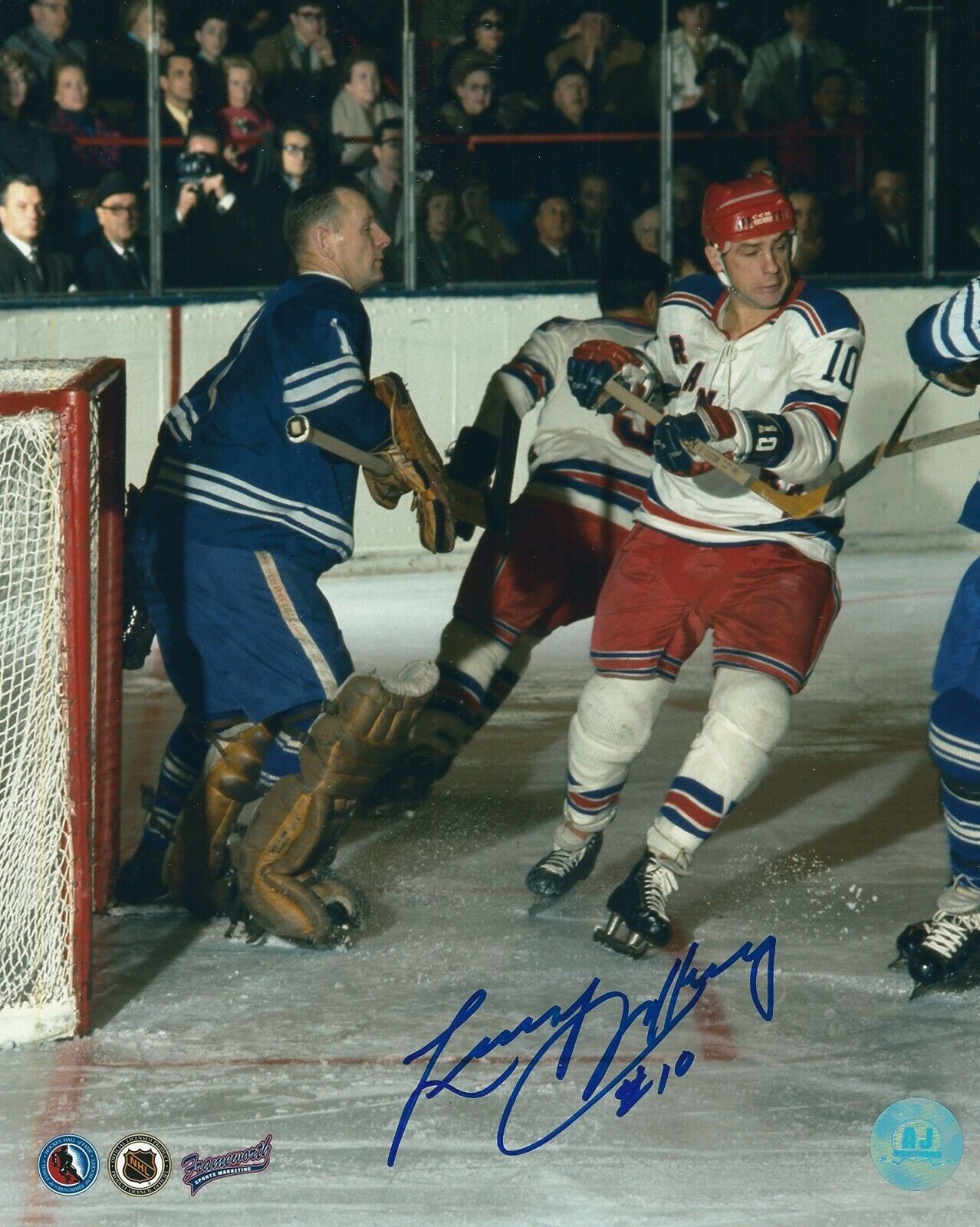 Autographed LARRY JEFFREY New York Rangers 8x10 Photo Poster painting- w/COA