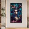 Diamond Painting -DIY Round Drill Blue Hair Girl(40x70cm)