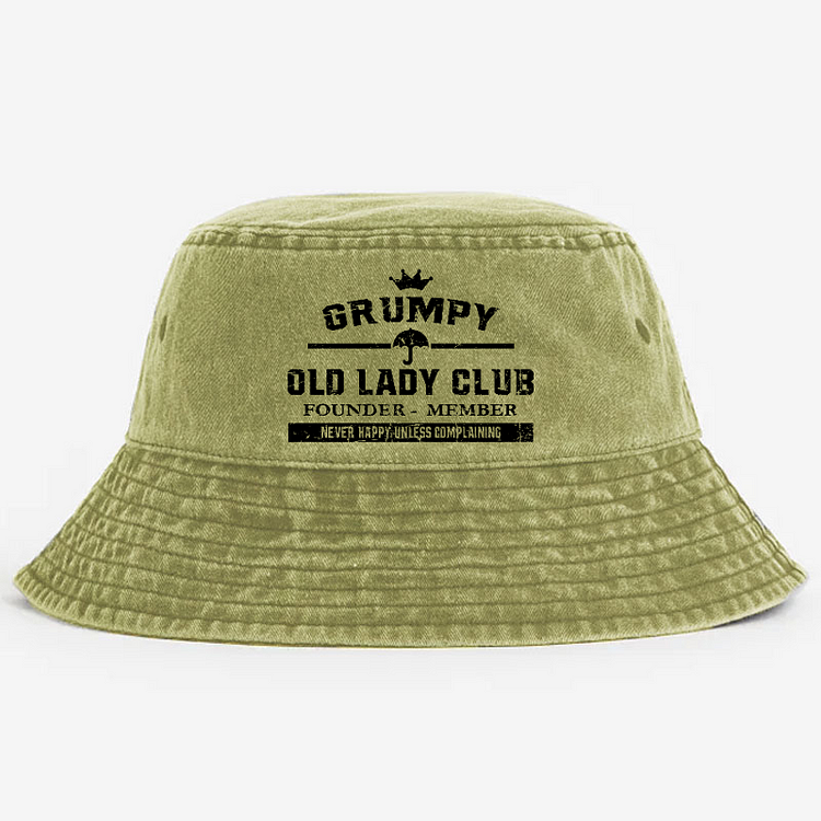 Grumpy Old Lady Club Founder Member Funny Bucket Hat