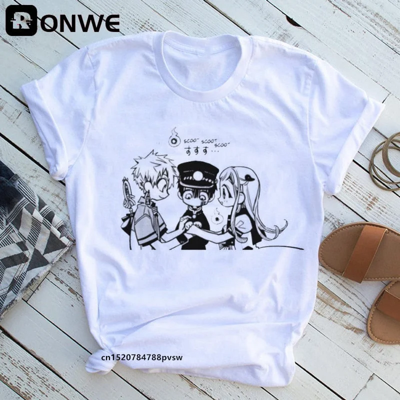 Jibaku Shounen Hanako kun Women Anime T shirt Female 90s Summer Clothing Girl Y2K Fashion T-shirts,Drop Shipping
