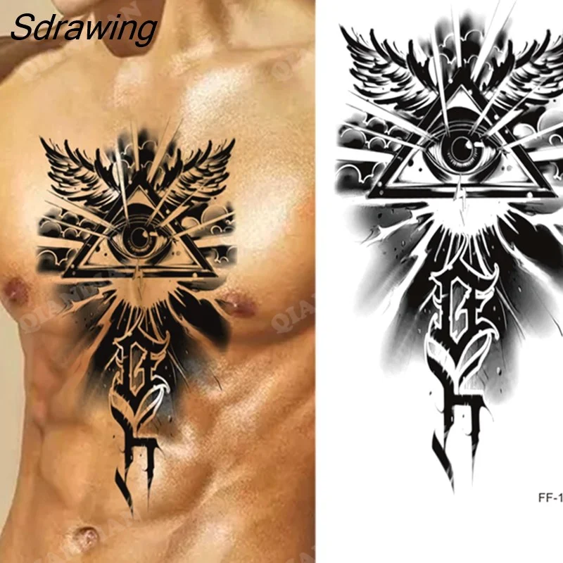 Sdrawing New Waterproof Temporary Tattoo Sticker Lion King Tiger Wolf Forest Mechanical Wild Boat Men Body Art Arm Fake Tatoo Women 328-0