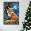 Diamond Painting -DIY Round Drill Fox in the Moonlight(30x45cm)