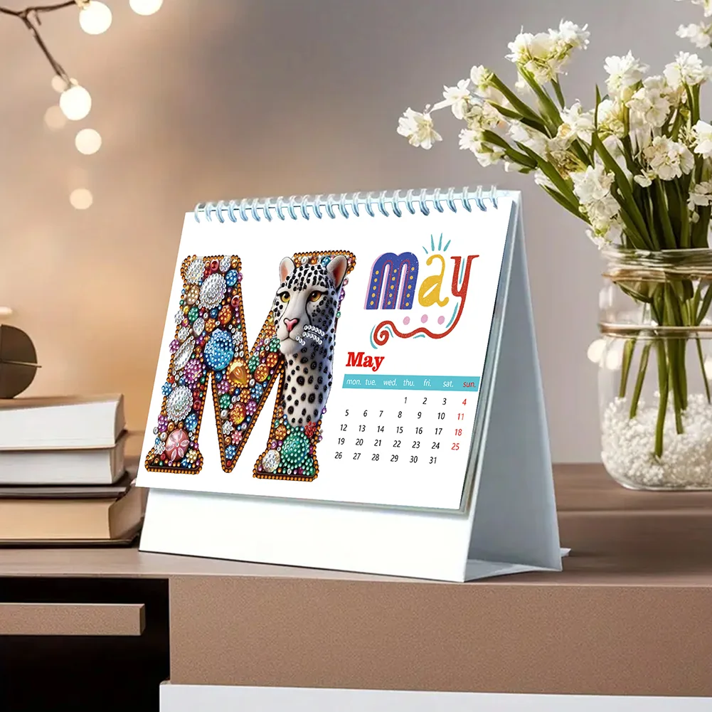 2025 Special Shape Merry Christmas Diamond Painting Desk Calendar for Home Decor