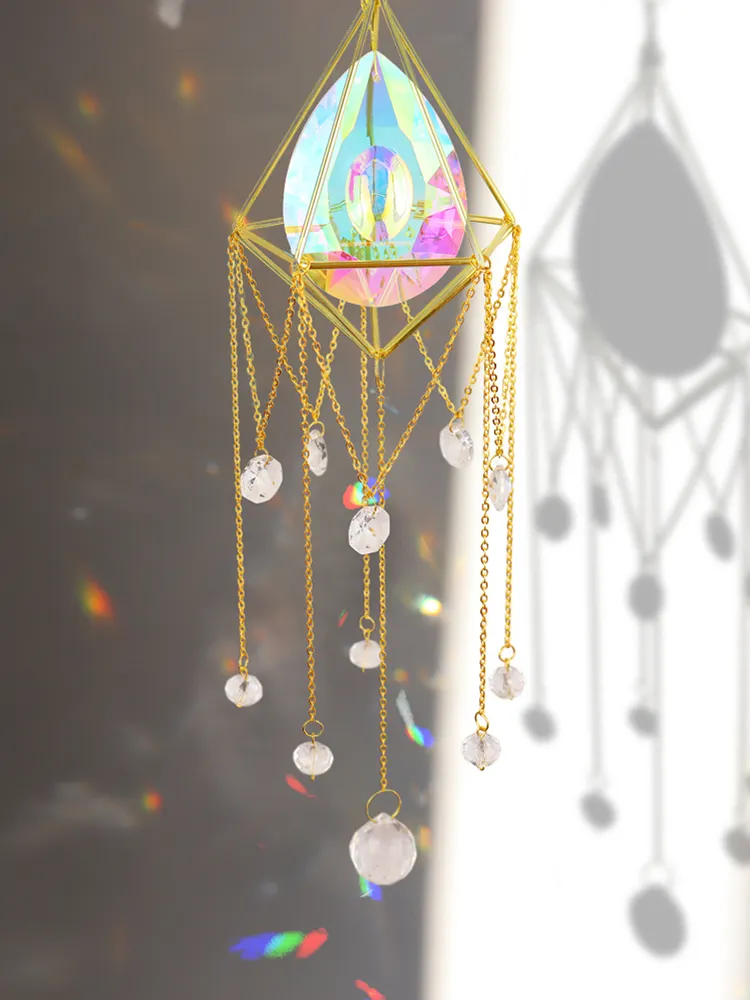 Crystal  Pipa Hanging Metal Pendant Home Garden Car Decoration