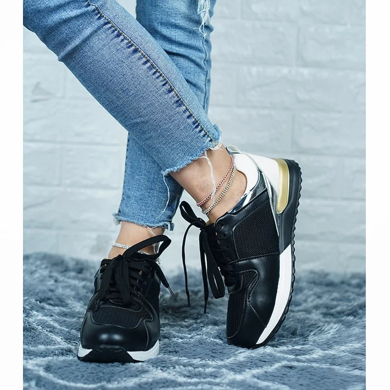 2021 Spring Autumn Sneakers Women Shoes for Women Female Platform Casual Wedges Sport Shoes Breathable Walking Trainers Women