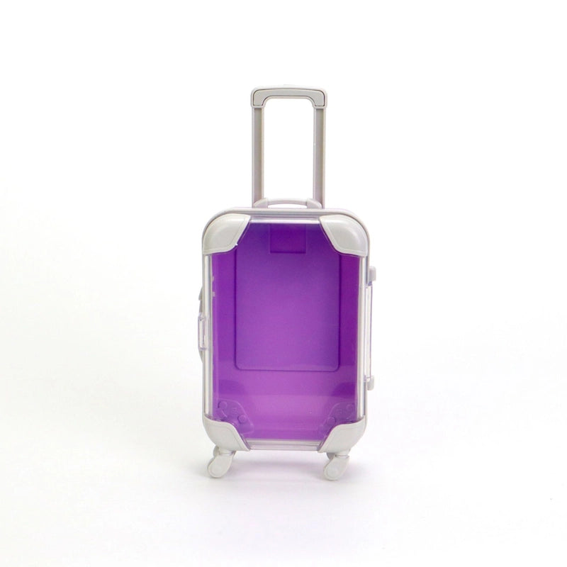 Simulation Mini Suitcase Trolley Case Transparent Mini Size Makeup Eyelash Box Storage Box Small Luggage