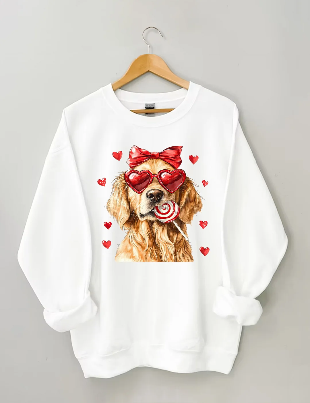 Cute Valentine Golden Retriever Sweatshirt