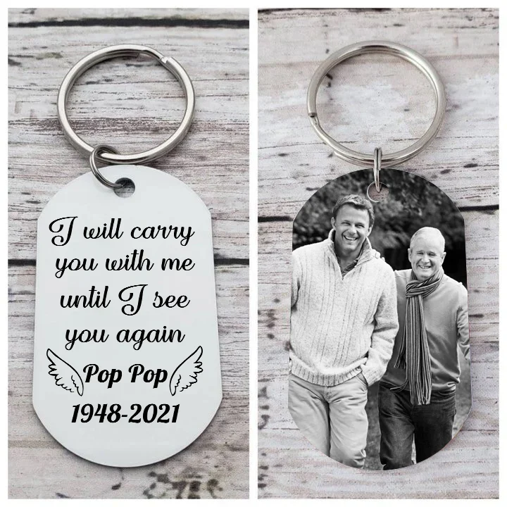 Personalized Memorial Photo And Name Keychain Gift-Best Remember the Love One Ever-Custom Special Keychain Gift
