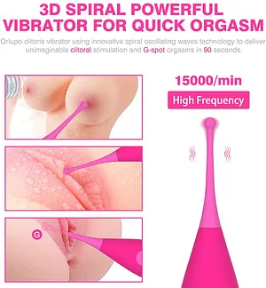 2 in 1 High Frequency Clitoral Sucking Vibrator, Clit Sucker for Clitoris Nipple Stimulation G spot Clitoral Vibrator with Whirling Vibration