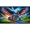 Diamond Painting-DIY Full Round Drill American Eagle(70*40 CM)