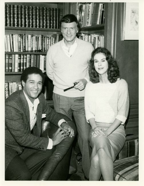 Bryant Gumbel Hugh & Christie Hefner Playboy Original Press 7x9 Photo Poster painting