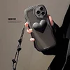 Night Hour Transparent Black 3D Heart Phone Case for iPhone 7-14 Cases