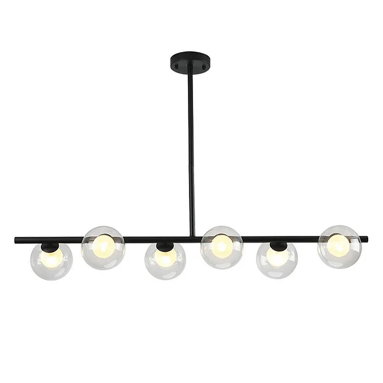 Nordic Style Modern Design Sphere Chandelier Metal Glass Ceiling Light 6 Bulbs - Appledas