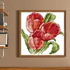 Flower Of Happiness-Partial Embroidery-2 Strands 14CT Stamped Cross Stitch-17*17CM