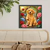 Diamond Painting -5D Full Round Drill Golden Retriever Puppy(40x40cm)