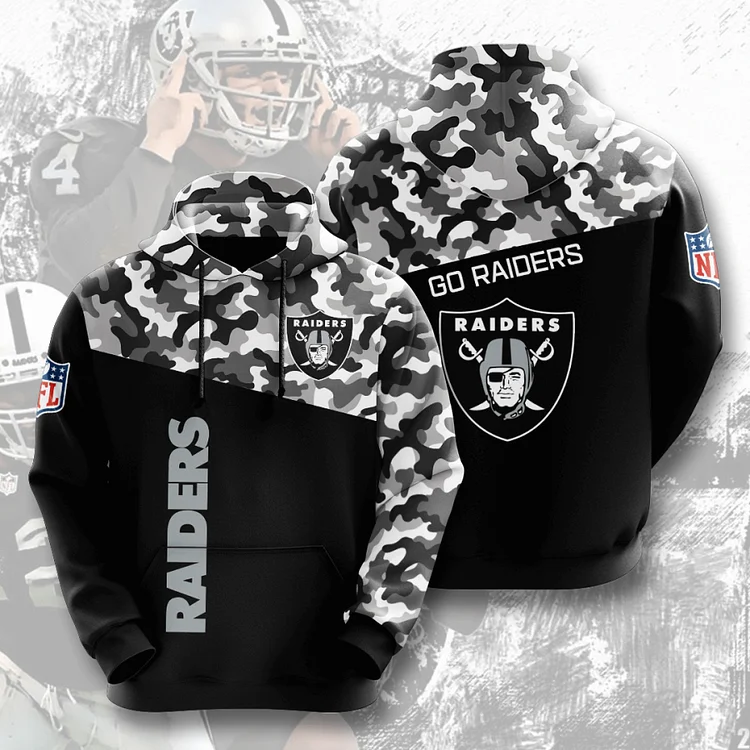 Las Vegas Raiders 3D Printed Hooded Pocket Pullover Hoodie