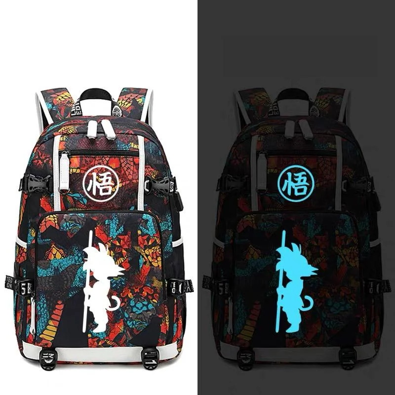 Buzzdaisy Dragon Ball Goku #10 USB Charging Backpack School NoteBook Laptop Travel Bags