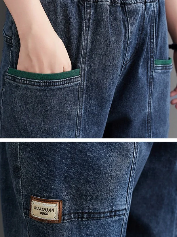 Women Half Sleeve V-neck Solid Color Dress