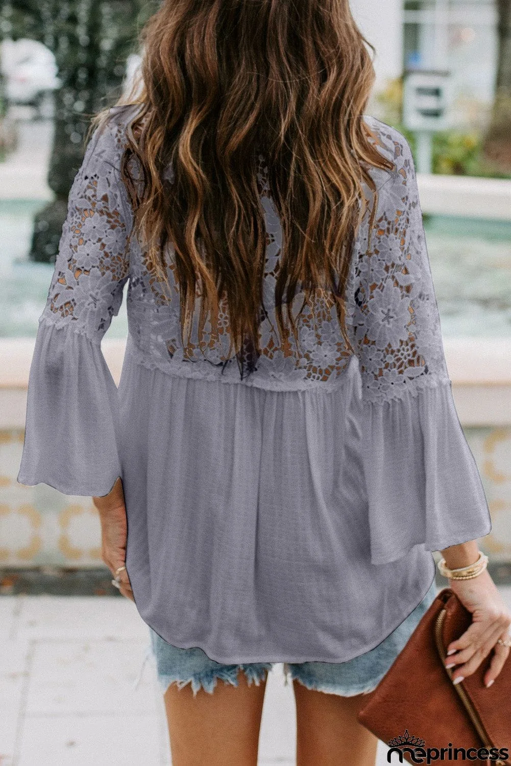 Crochet Lace Button Top