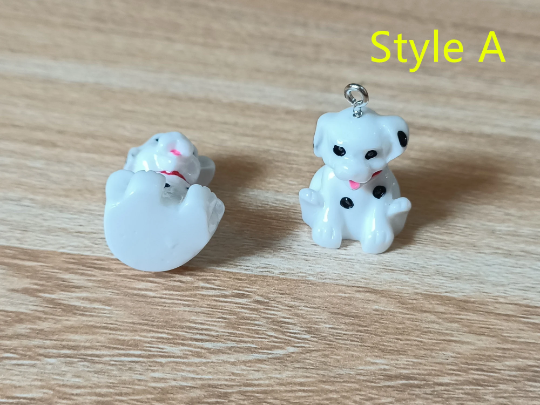 10pcs 3D Resin Dog Charm Diy Jewelry Making,Animal Puppy Dog Charms Pendants Fit Necklace/Bracelet/Phone/Hair Ornaments Accessories