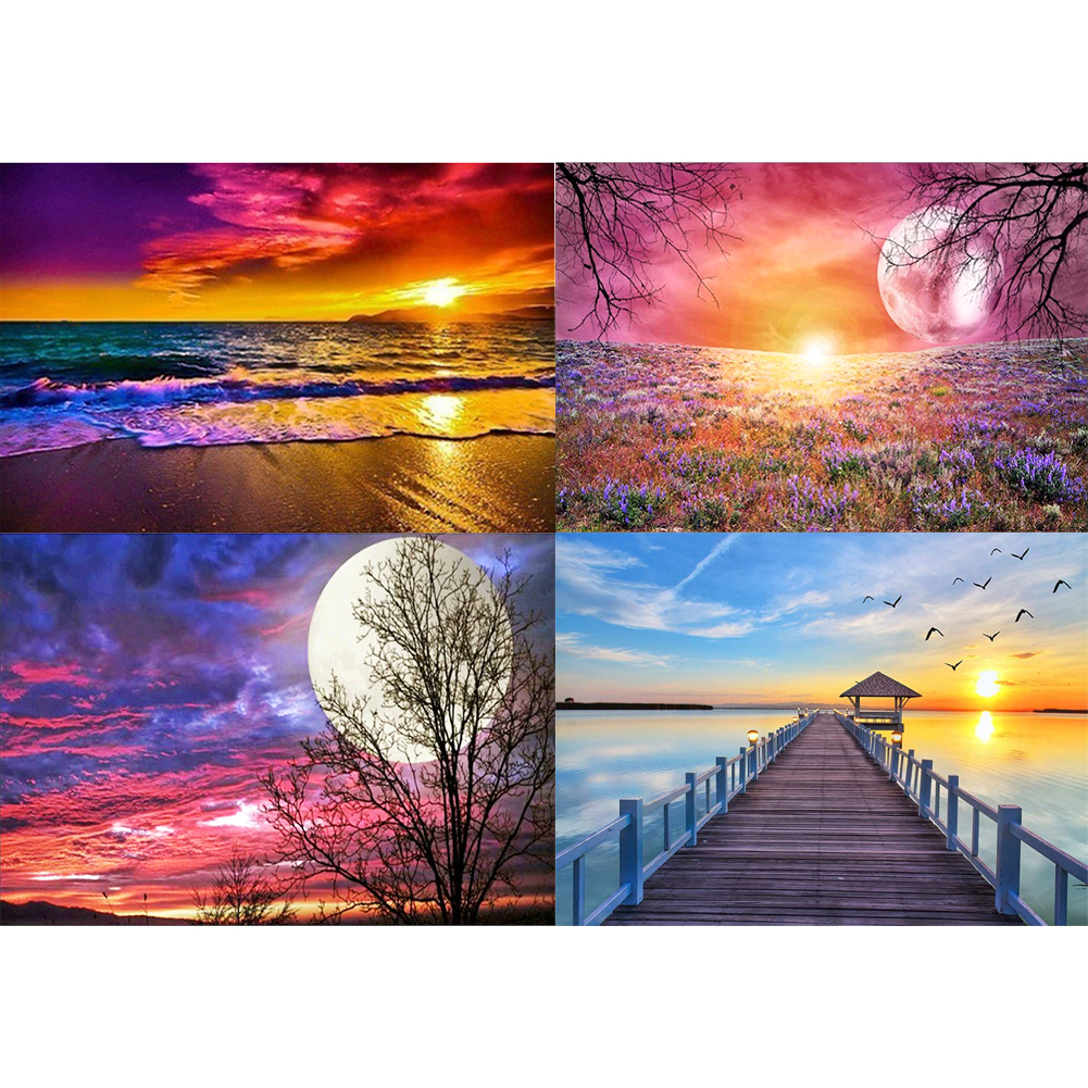 36x46cm Landscape 11CT Stamped Cross Stitch Kit Needlework Embroidery Craft