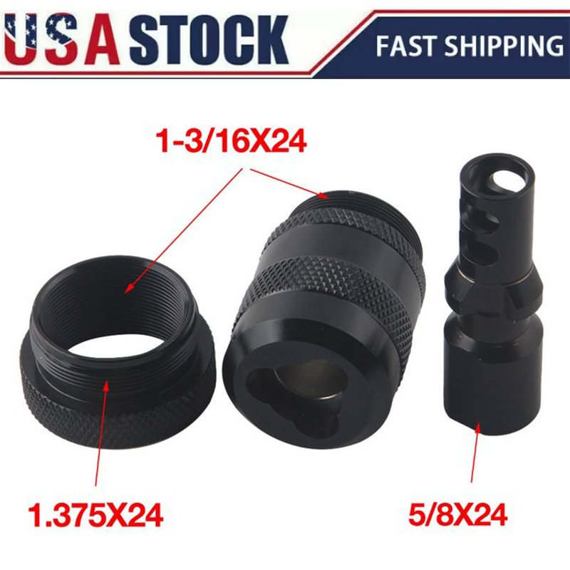 3 Tri lug Mount Quick Detach Stainless Steel Internals threads 1-3/16x24 9mm 1.375x24 for Solvent Trap fuel Filter TPI Adapter