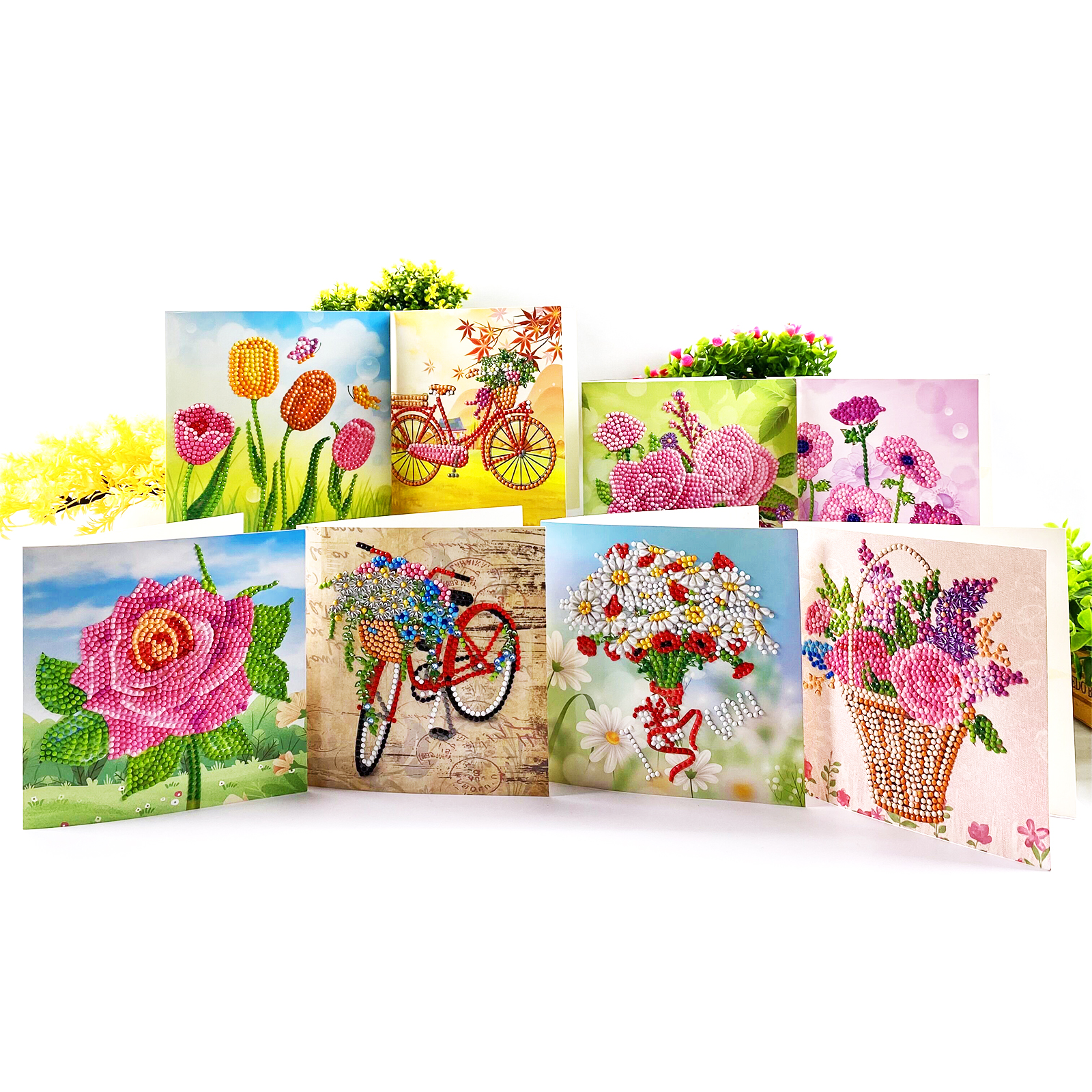 

8pcs Greeting - 5D DIY Craft Greeting Card, 501 Original
