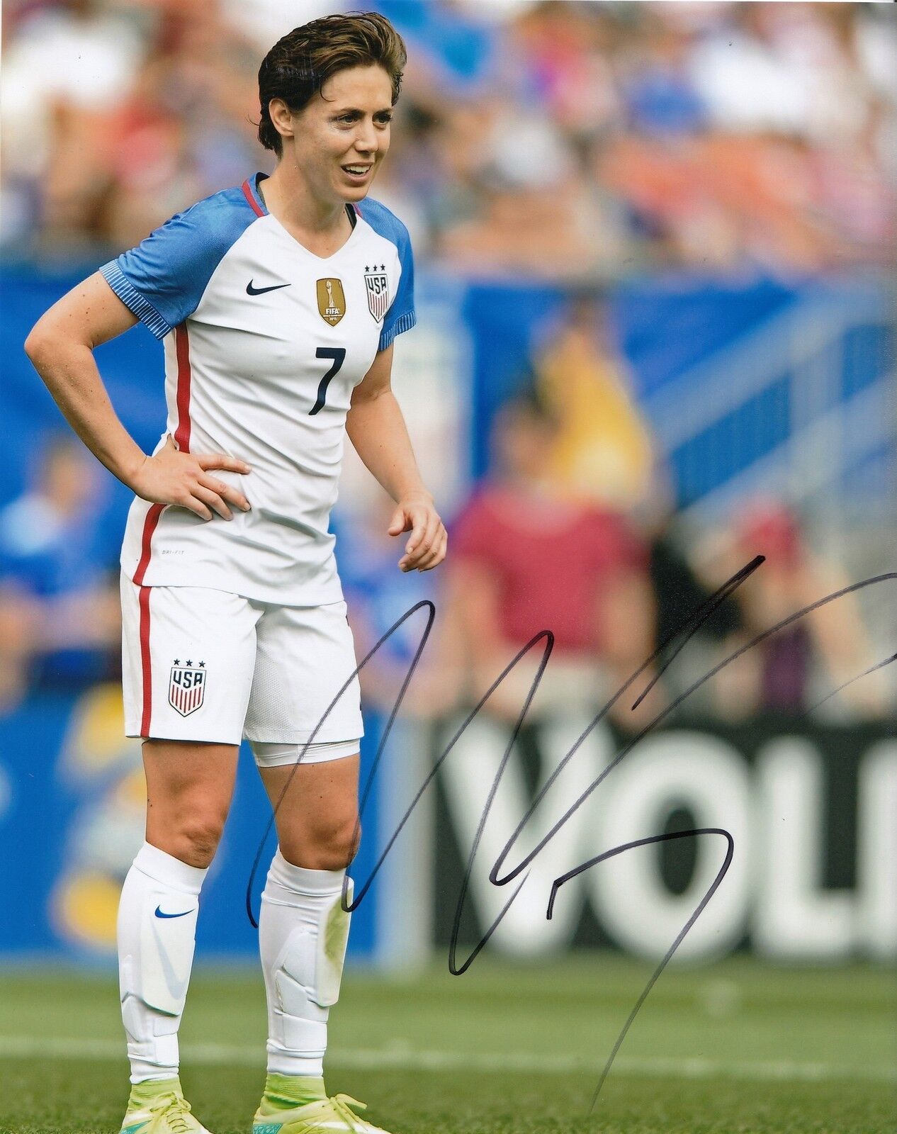 MEGHAN KLINGENBERG signed (USA WOMENS SOCCER) 8X10 Photo Poster painting NWSL *THORNS* W/COA #4