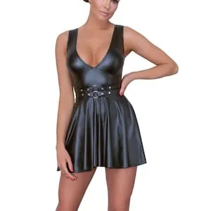 open lace back dress Star Black Strappy Two Piece Sexy Party Dress – AMIClubwear main image 0