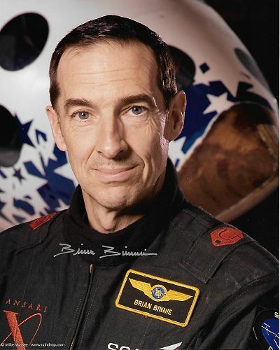 Brian Binnie space ship one authentic hand signed autograph Photo Poster painting AFTAL COA