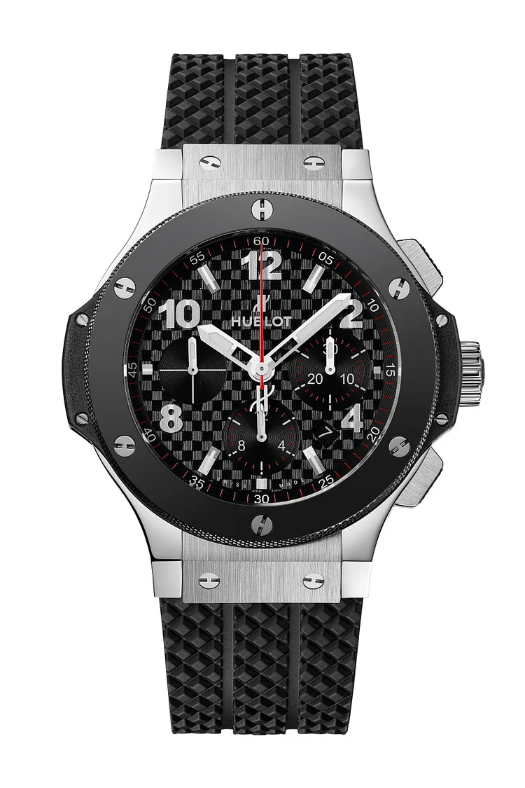 HUBLOT Stainless Steel 44mm Chronograph Carbon Fiber Dial