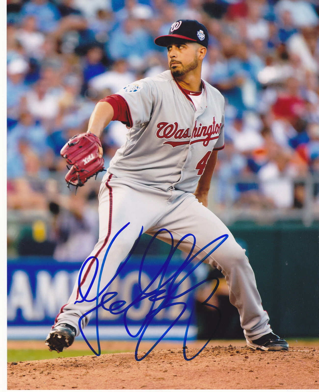 GIO GONZALEZ WASHINGTON NATIONALS ACTION SIGNED 8x10