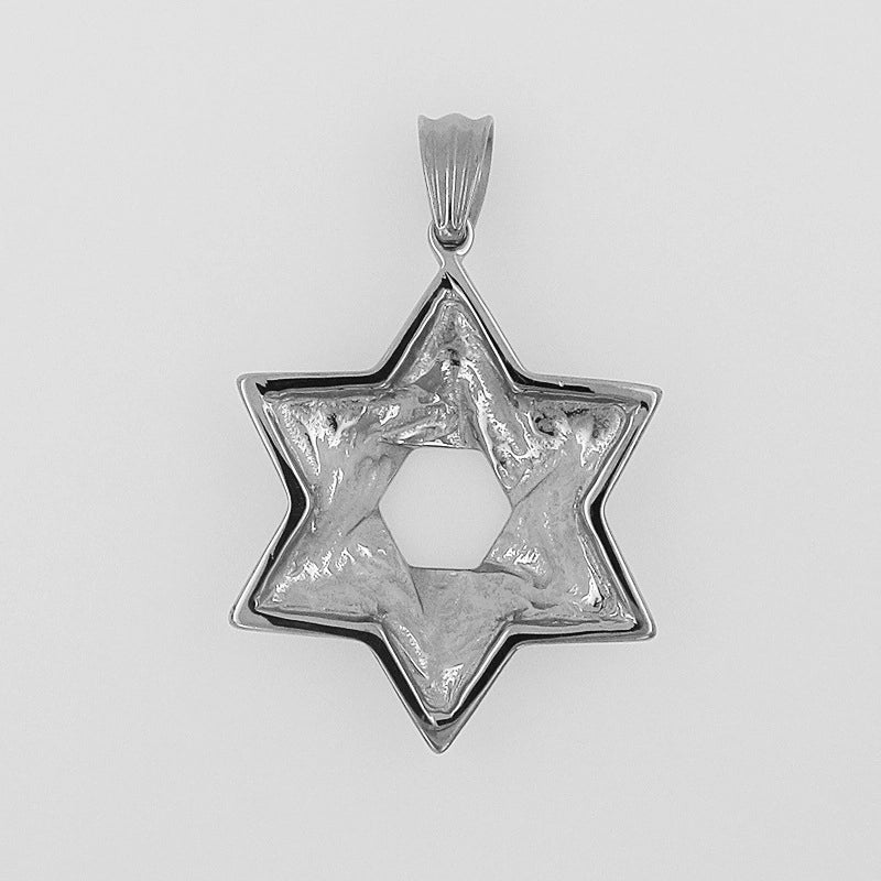 1 Piece 50mm Titanium Steel Geometric Pendant