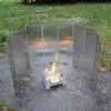 16 Plates Camping Stove Windscreen Aluminum Alloy Stove Windshield for Picnic