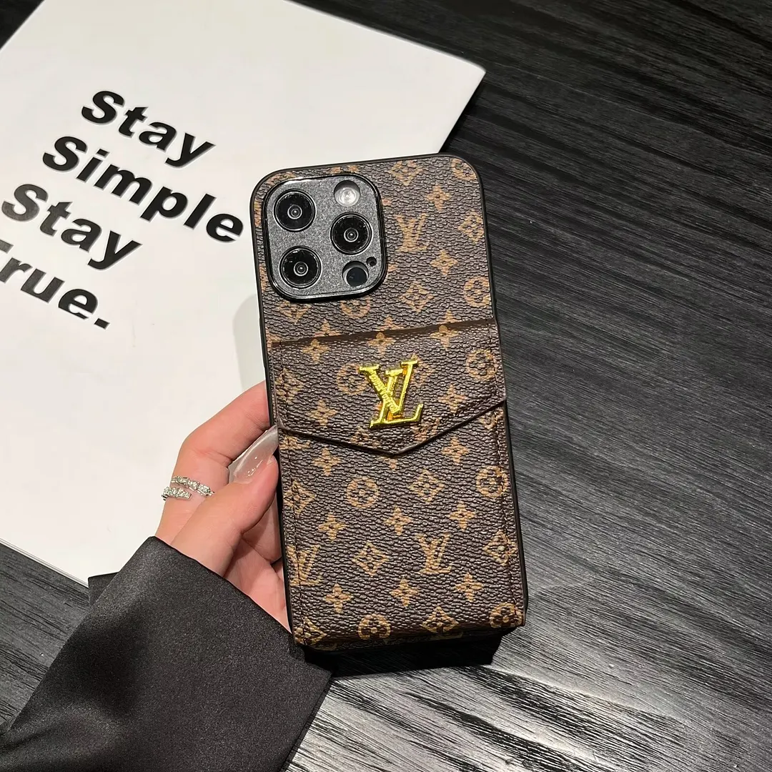 Louis Vuitton Lockme Tender Accordion Card Holder Canvas Leather Apple iPhone Case