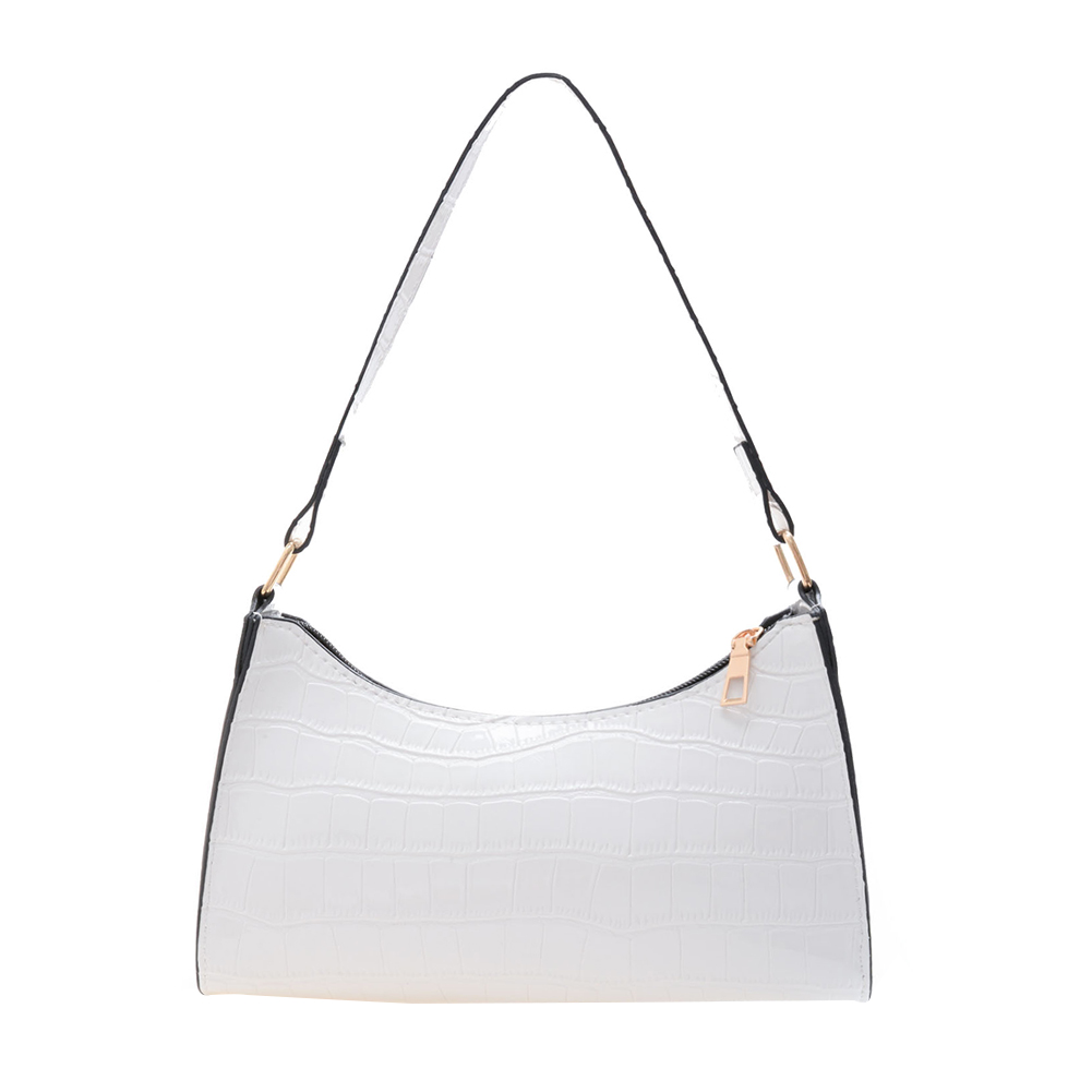 

PU Leather Stone Pattern Underarm Small Shoulder Bags Retro Handbags, Black, 501 Original