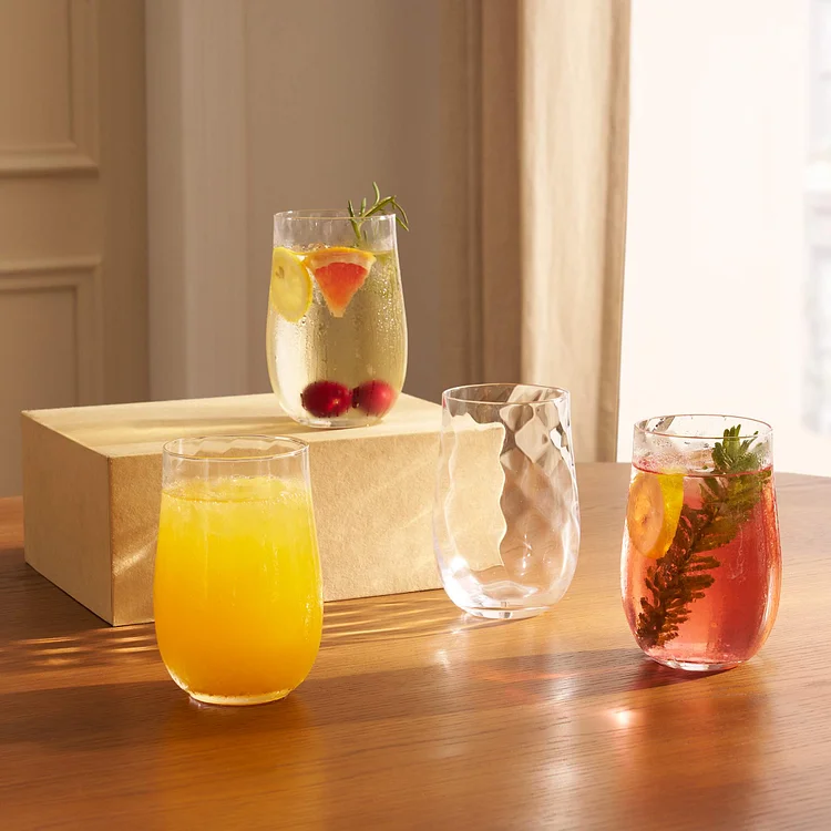 Cascade Tall Drinking Glasses, Set of 4