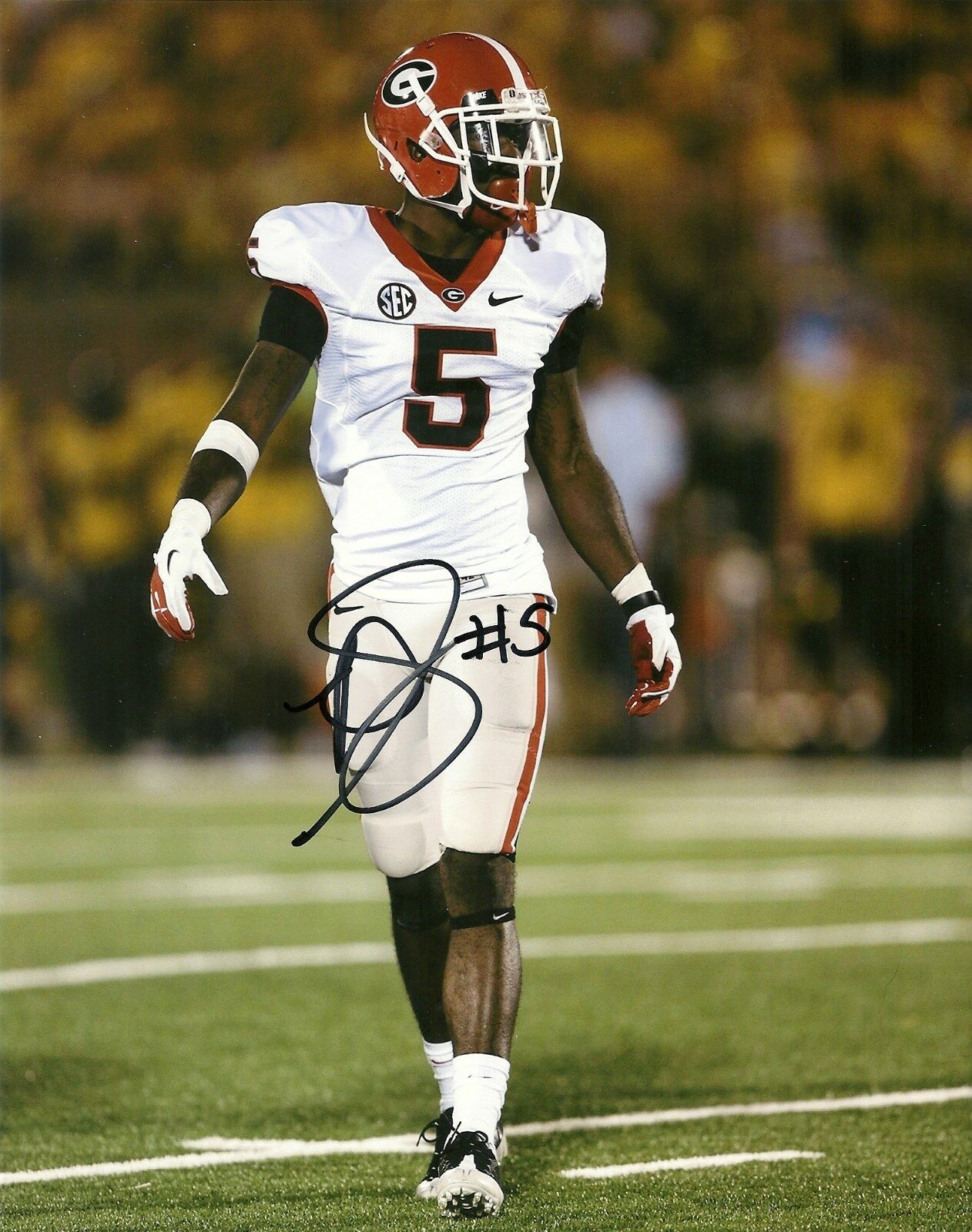 NEW ORLEANS SAINTS DAMIAN SWANN HAND SIGNED GEORGIA BULLDOGS 8X10 Photo Poster painting W/COA